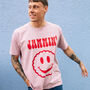 Jammin’ Men’s Slogan T Shirt With Happy Face Biscuit, thumbnail 1 of 3