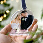 Personalised First Christmas Married Photo Ornament Gift, thumbnail 7 of 11