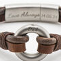 Personalised Memorial Tan Leather Remembrance Urn Bracelet, thumbnail 7 of 8