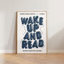 Wake Up And Read Colourful Retro Wall Art Print, thumbnail 10 of 10