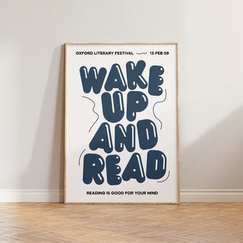 Wake Up And Read Colourful Retro Wall Art Print, 10 of 10