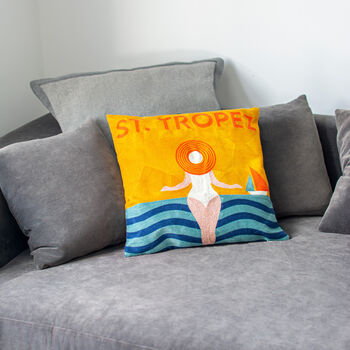 St Tropez Needlepoint Pillow, 4 of 5