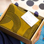 Geometric Woven Scarf – Mustard, Olive And Beige, thumbnail 6 of 9
