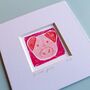 Pink Pig Mini Art Print, thumbnail 4 of 8