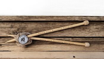 Personalised Bamboo Knitting Needles Two Pack Engraved, 9 of 10