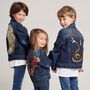 Personalised Kids Denim Jacket With Embroidered Roses, thumbnail 2 of 7
