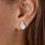 Small Swarovski Crystal Teardrop Stud Earrings, thumbnail 1 of 3