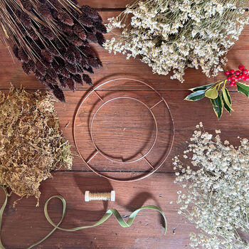 Make Your Own Christmas Pudding Dried Flower Wreath Kit, 3 of 3