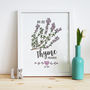 'My All Thyme Favourite' Personalised Print, thumbnail 1 of 2