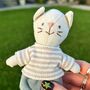 Little Linen Boy Cat In Velvet Trousers, thumbnail 2 of 4
