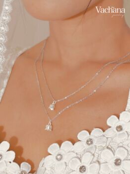 Vachana Sterling Silver Lilly Of The Valley Necklace, 5 of 8