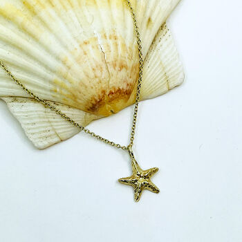 9ct Gold Starfish Necklace, 3 of 12