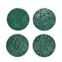 Set Of Four Floral Coasters In Green, thumbnail 2 of 2