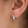 Sterling Silver Square Tube Hoop Earrings, thumbnail 1 of 6