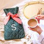 Personalised Embroidered Velvet Hot Water Bottle Cover, thumbnail 4 of 7