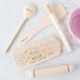 Personalised Unicorn Kids Wooden Baking Set, thumbnail 1 of 8