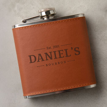 Personalised Name Hip Flask Whiskey Gifts For Men Him, 7 of 11