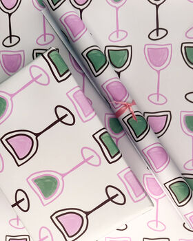 Wine Pattern Gift Wrap, 2 of 8
