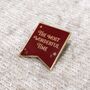 The Most Wonderful Time Red Enamel Pin Badge, thumbnail 3 of 11