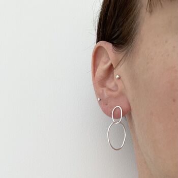 Double Wire Pebble Earrings, 6 of 6