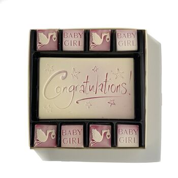 Chocolate Congratulations Baby Girl Gift, 2 of 2