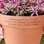 Birthday Gift Personalised Terracotta Flower Pot, thumbnail 2 of 2