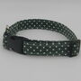 Dark Green Polkadot Dog Collar, thumbnail 7 of 12