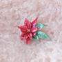 Poinsettia Christmas Flower Brooch, thumbnail 2 of 6
