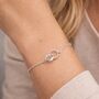 Mother And Daughter Sterling Silver Infinity Bracelet, thumbnail 4 of 5