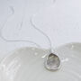 Silver Fingerprint Soft Droplet Pendant, thumbnail 2 of 6