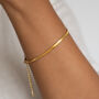 Herringbone Flat Snake Chain Bracelet, thumbnail 4 of 8