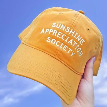 ‘Sunshine Appreciation Society’ Cotton Baseball Cap, 6 of 12