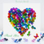 Thank You Butterfly Heart Multicoloured Card, Not 3D, thumbnail 1 of 12