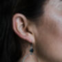 Sterling Silver Gemstone Dot Hoop Earrings, thumbnail 6 of 12