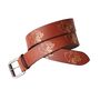 Panther Mens Leather Jeans Belt With Optional Secret Message, thumbnail 3 of 3