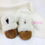 Personalised Lambswool And Sheepskin Cosy Baby Gift Set, thumbnail 2 of 9