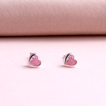 Baby Girl Heart Earrings In Terrarium Bottle, 4 of 5