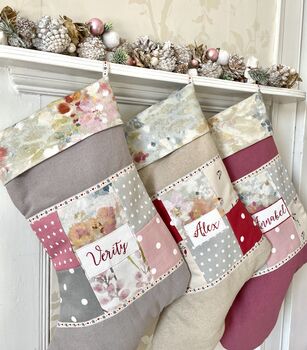 Luxury Patchwork Christmas Stocking, 4 of 12