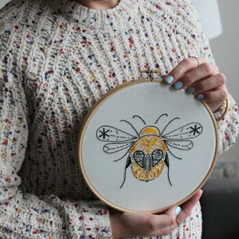 Whimsical Bumblebee Embroidery Kit, 12 of 12