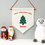 Baby's First Christmas Personalised Decoration Flag, thumbnail 5 of 7