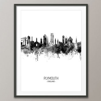 Plymouth Skyline Portrait Print And Box Canvas, 4 of 5