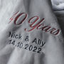 Personalised Ruby Wedding Anniversary Grey Blanket, thumbnail 4 of 5