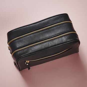 Personalised Leather Washbag, 7 of 12