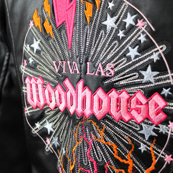Black Cropped 'Viva Las Woodhouse' Wedding Jacket, 3 of 10