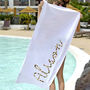Personalised Leopard Print Holiday Beach Towel, thumbnail 1 of 1
