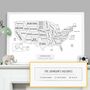 Personalised North America White Pinboard Map, thumbnail 3 of 8