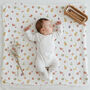 Luxury Fruit Organic Cotton Muslin Swaddle, thumbnail 2 of 3