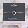 Three Rings For Three Decades 30th Birthday Bracelet, thumbnail 1 of 6