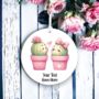 Personalised Cute Cactus Couple Love Decoration J, thumbnail 2 of 2