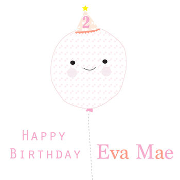 Birthday Girl Balloon Greeting Card, 2 of 2